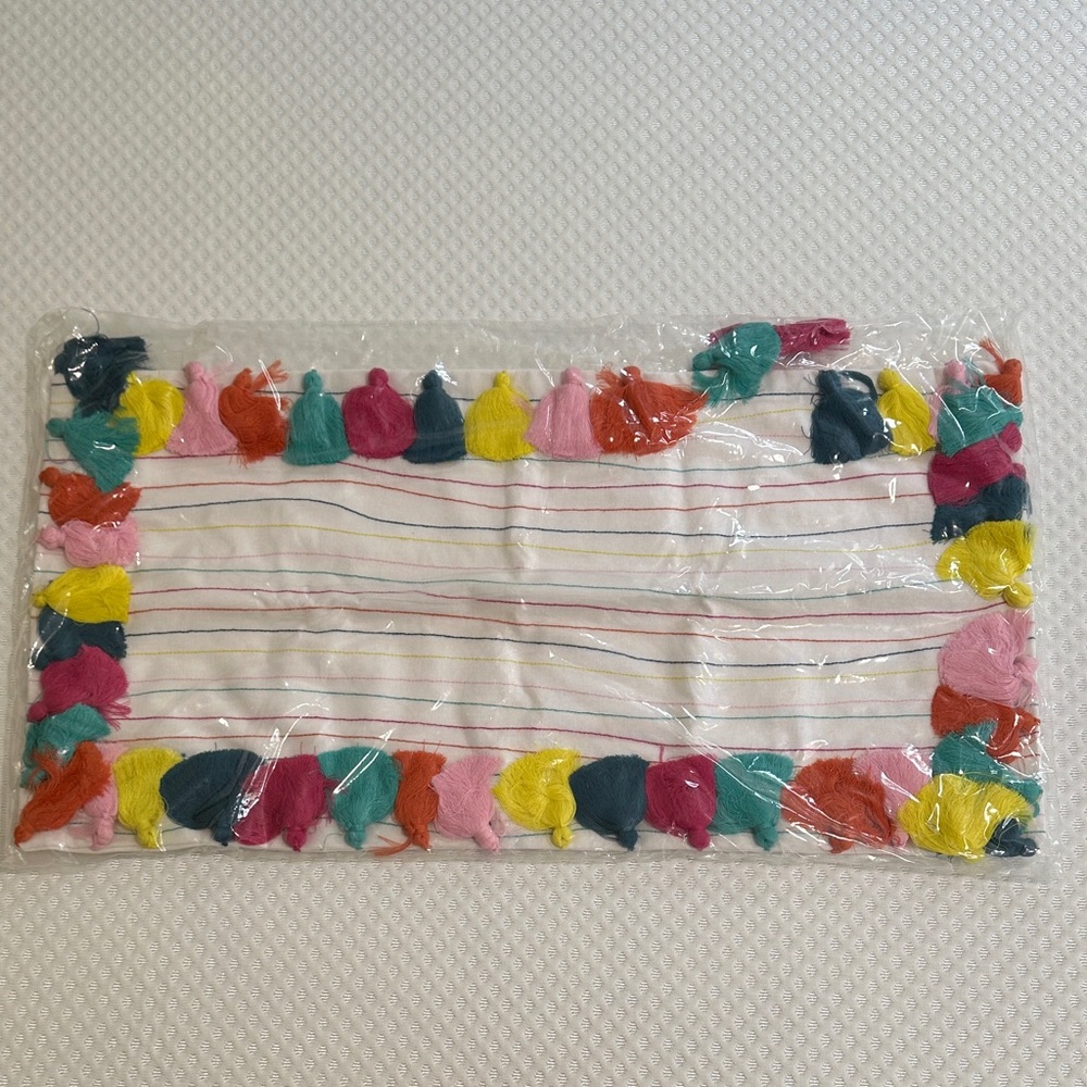 Pottery Barn Multicolor Tassel Pillow Cover